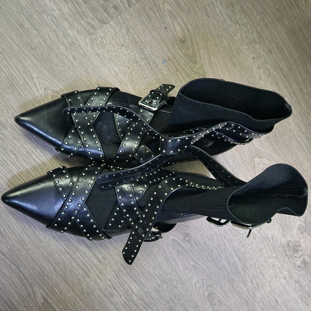 Zara  Black Studded  Boots